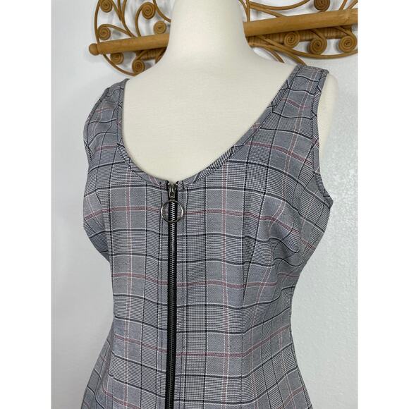 GUESS plaid ring pull zip dress S - Picture 5 of 8